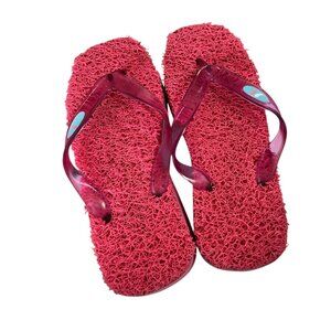 Vintage SANUK VooDoo Jelly Wedge FlipFlop, Size:  8, Hot Pink
